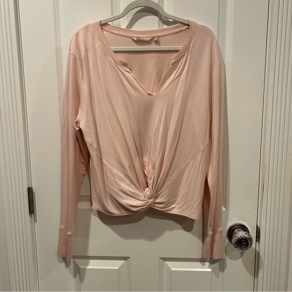 Athleta Tops - Athleta Light Pink Twist Front Long Sleeve Top
